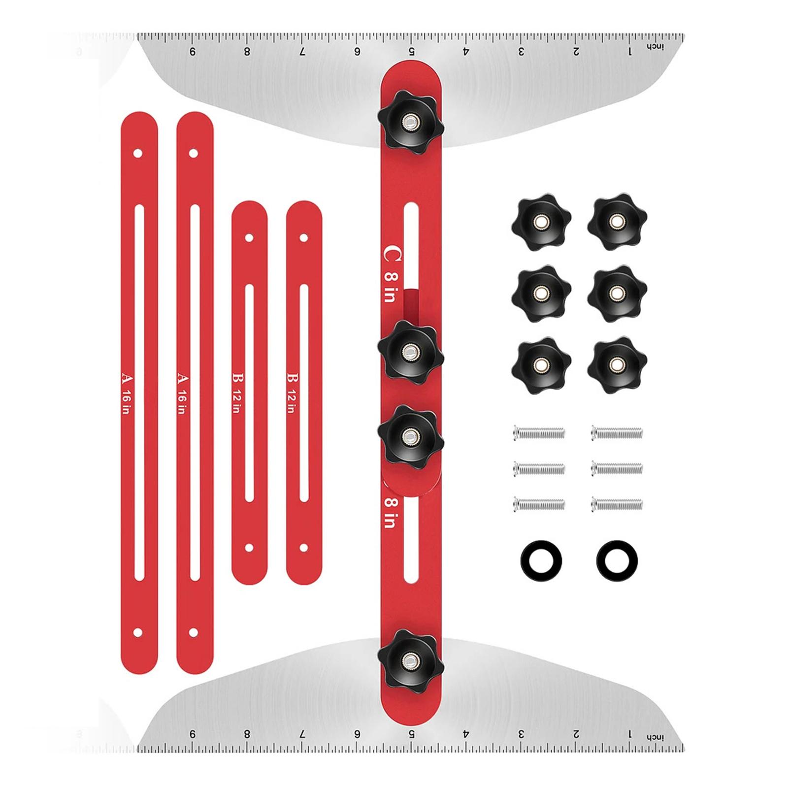 

Stair Tread Template Tool Aluminum Stair Tread Measuring Tool 10in-53in Stair Tread with Scale Multifunctional Tool