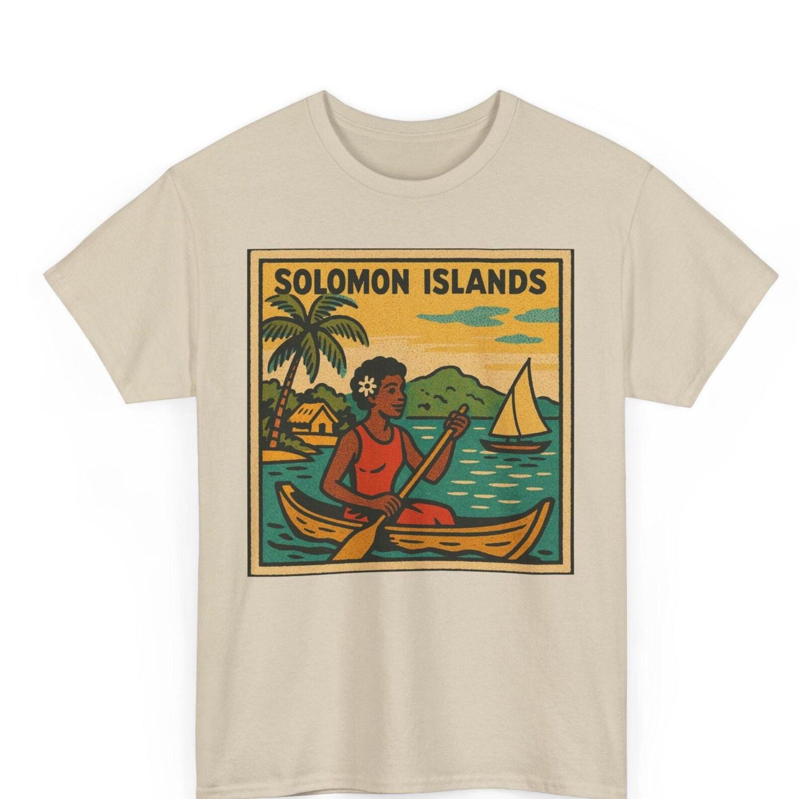 Solomon Islands Comic T Shirt Unisex Retro Style | Vintage Honiara Skyline Tee | Pacific Island Travel Shirt | Gift for Him Her Explorer 3XL