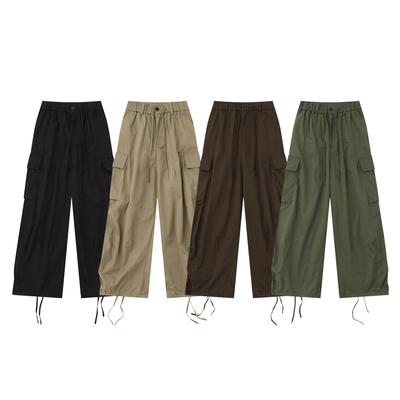 Cleanfit American Workwear Retro Straight Leg Workwear Trendy Brand Versatile Workwear Wide Leg Pants For Women