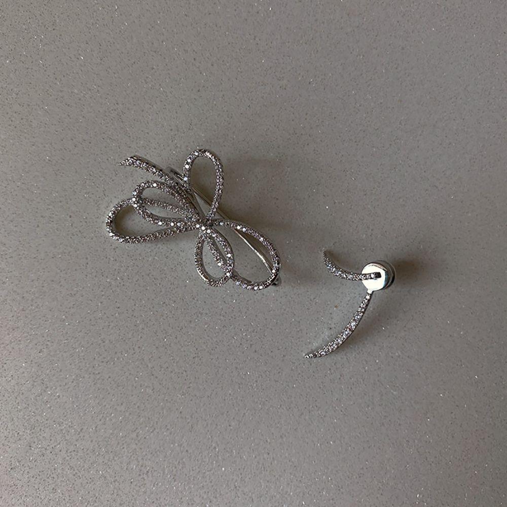Earcuff Girl Rhinestone Female Ear Bone Clips Korean Clip On Earrings Bow Earrings Fashion Jewelry