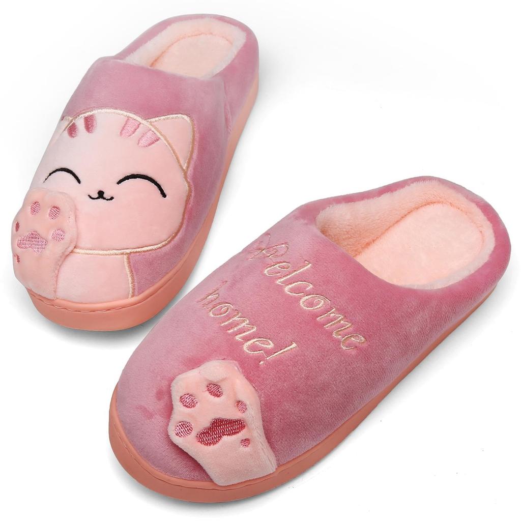 Slippers for indoor for women and cat room [Mishansha] winter, use, men, cute, pattern, washable, warm, shoes, fluffy, 24.5cm/25.5cm