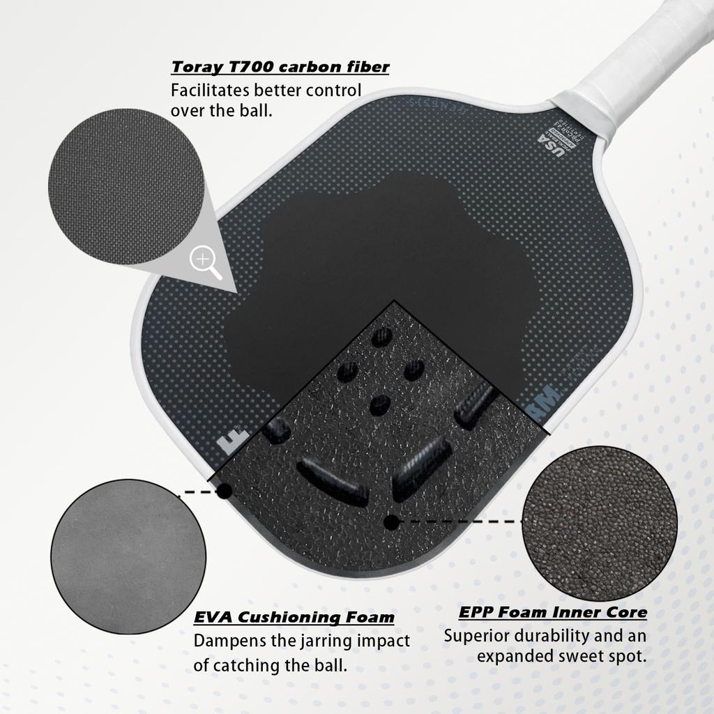T700 Carbon Thermoformed Pickleball Paddle High Density EPP Core Pro Competition Training Racket