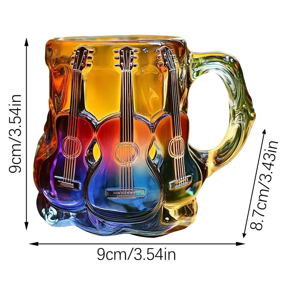 

Novelty Music Themed Mug Dynamic colorful glaze technology novel and cool painted music cup collection gift for music lovers