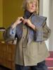 2025 Herbst/Winter Damen Vielseitiger Wendbarer Karierter Knopf-Windbreaker-Mantel