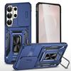 For Samsung Galaxy S26 Ultra Case Kickstand Slide Lens Lid PC + TPU Drop-Proof Phone Cover