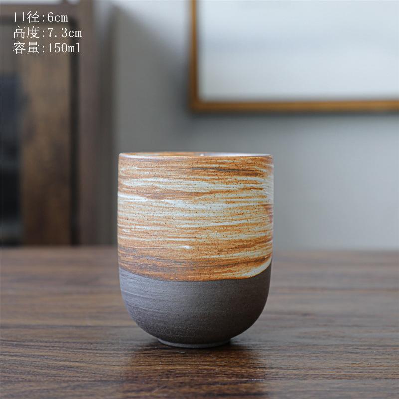 Coarse Pottery Master Cup Retro Kung Fu Teacup Master Cup Latte Flower Personal Cup Tea Cup Large Teacup