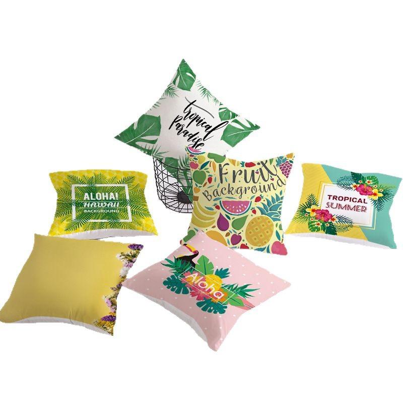 Ins Home Cartoon Plant Digital Printing Car Pillow Cushion