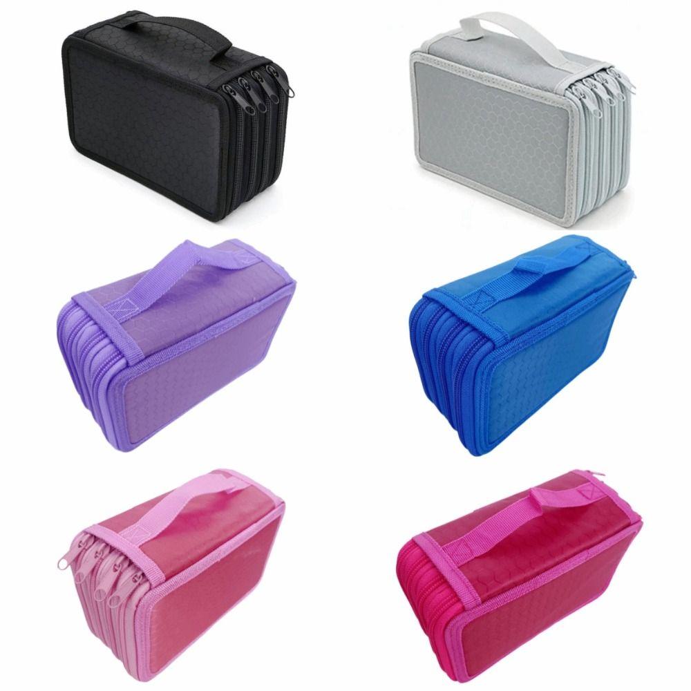 4 Layers Pencils Case 72 Holes School Stationery Bag Portable Pen Pouch  Office Accessories