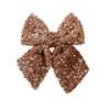 Christmas Velvet Bow 9.84in × 9.84in Sequin Fabric Christmas Bow Sparkling Bow Holiday Ornament For Christmas Tree Decoration