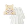PawinPaw Cartoon Bear Toddler Girls Two-Piece Dress and Vest Set