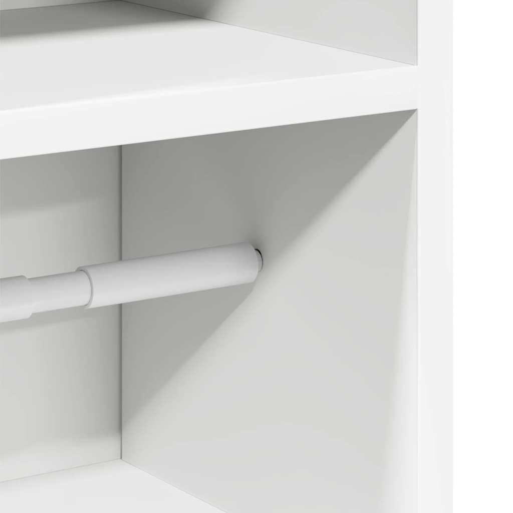 Bathroom Cabinet with Toilet Paper Holder White 20.5 X 22 X 90 Cm