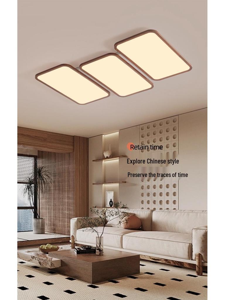 Modern Chinese-Style Ultra-Thin Rectangular Ceiling Light for Living Room and Bedroom