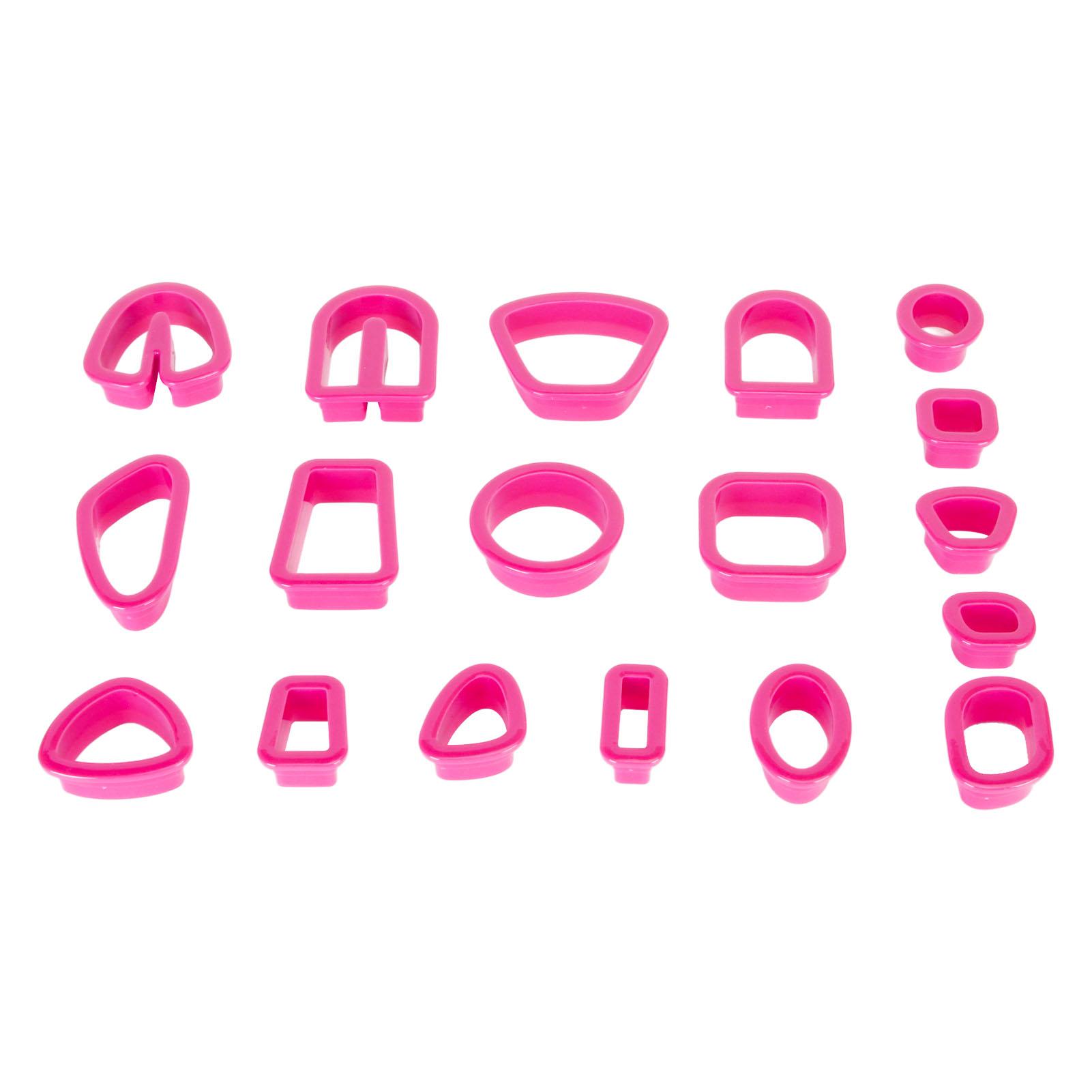 

Набор каттеров из полимерной глины, крючки для серег, карточки, соединительные кольца, набор каттеров для серег из глины для DIY ювелирных изделий розовый