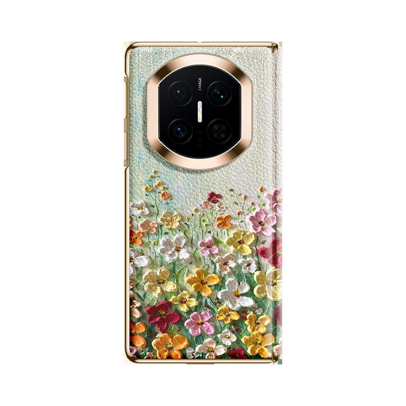 Applicable to Huawei MATEX7 mobile phone case center shaft flip mtx3 plain leather all-inclusive anti-drop x5 new women's ultra-thin high-end