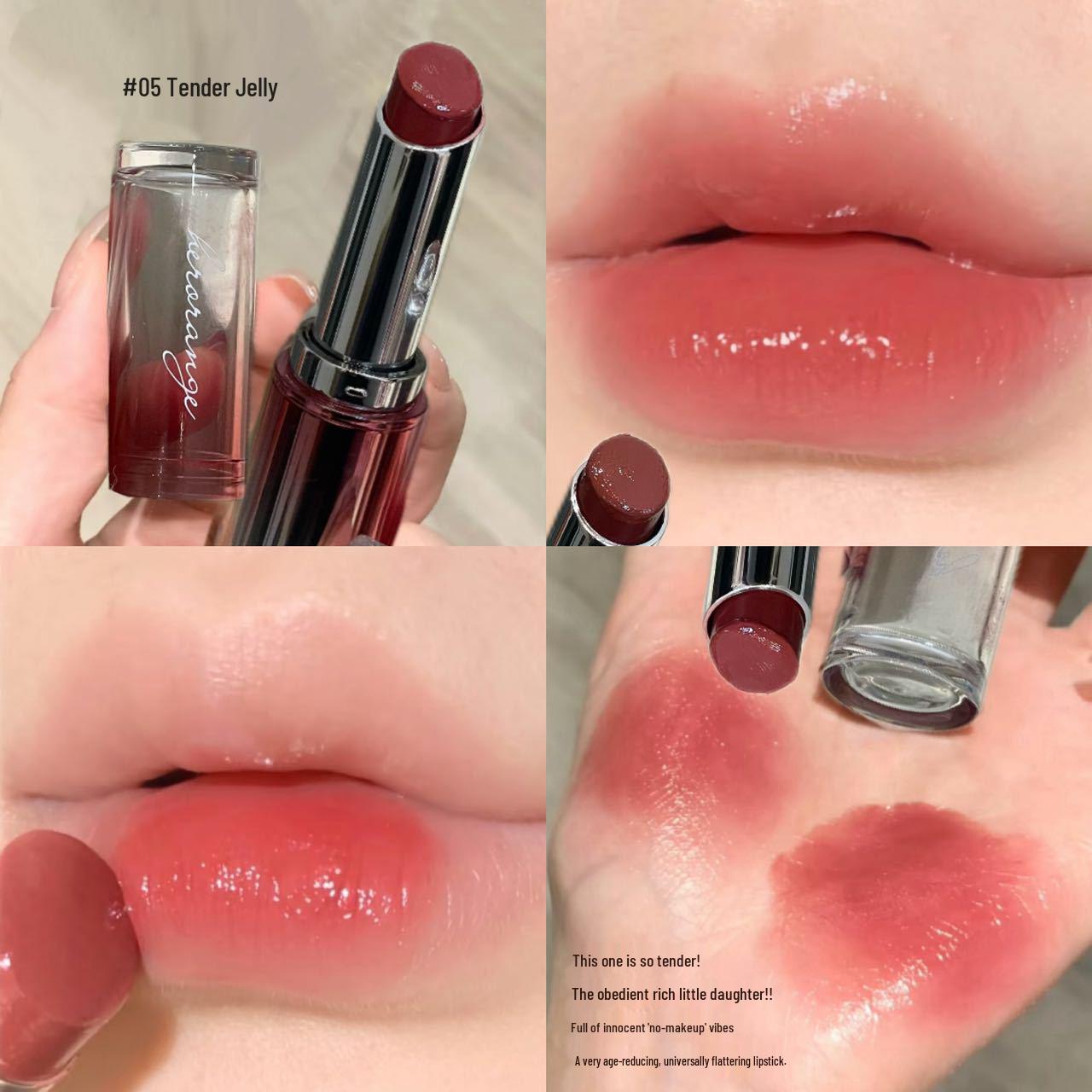 HERORANGE Зеркальная помада: Увлажняющий, Стойкий блеск для сияющей кожи 3.5g