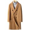 Abrigo Cruzado Hombre Invierno Lana Por Encima de la Rodilla Abrigos Largos para Hombre Chaqueta Larga Peacoat Abrigo de Negocios Cortavientos Blazer