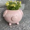 1 piece of cute cartoon piggy-shaped green plant potted plant, creative simple succulent flower pot, garden and courtyard decoration pendulum