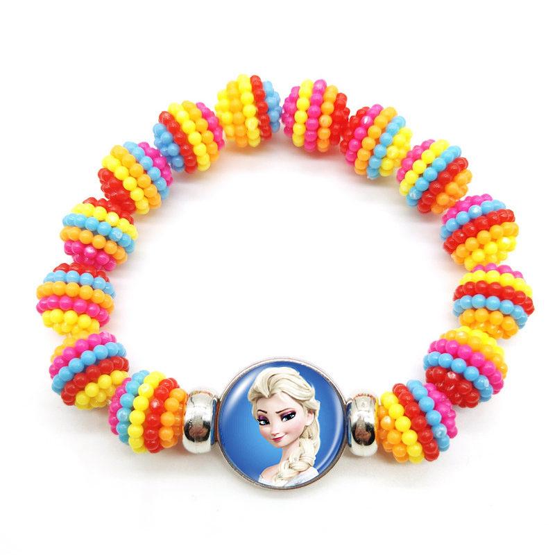 Frozen Princess Elsa Rainbow Beaded Retractable Children's Bracelet