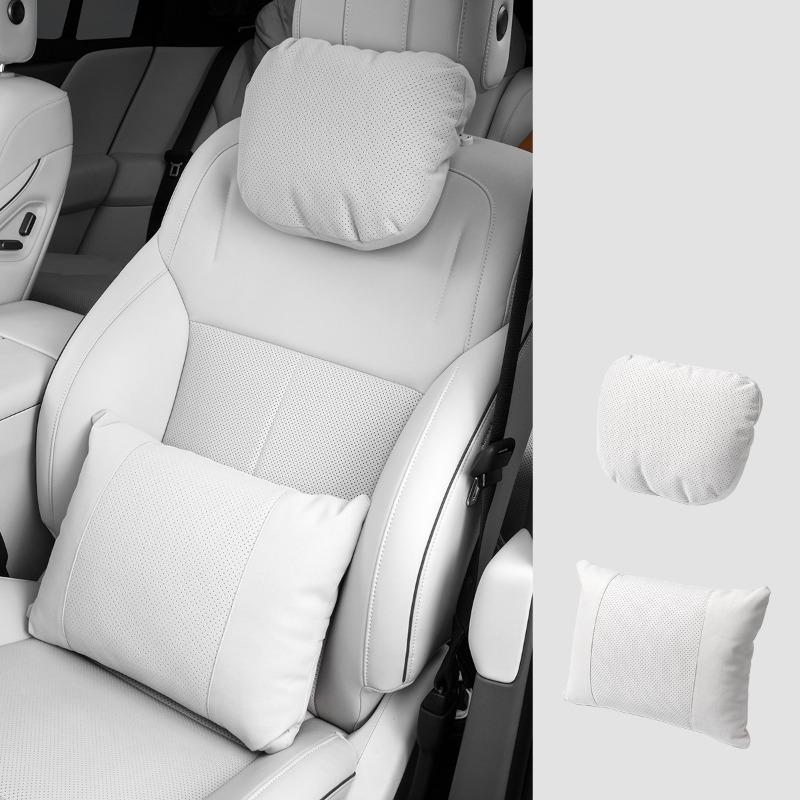 Car Interior Headrests Lumbar Cushion Cars Lumbar Support Sweat Absorbing and Breathable Sports Seat Fixed Headrest Automotive Decorative Accessories