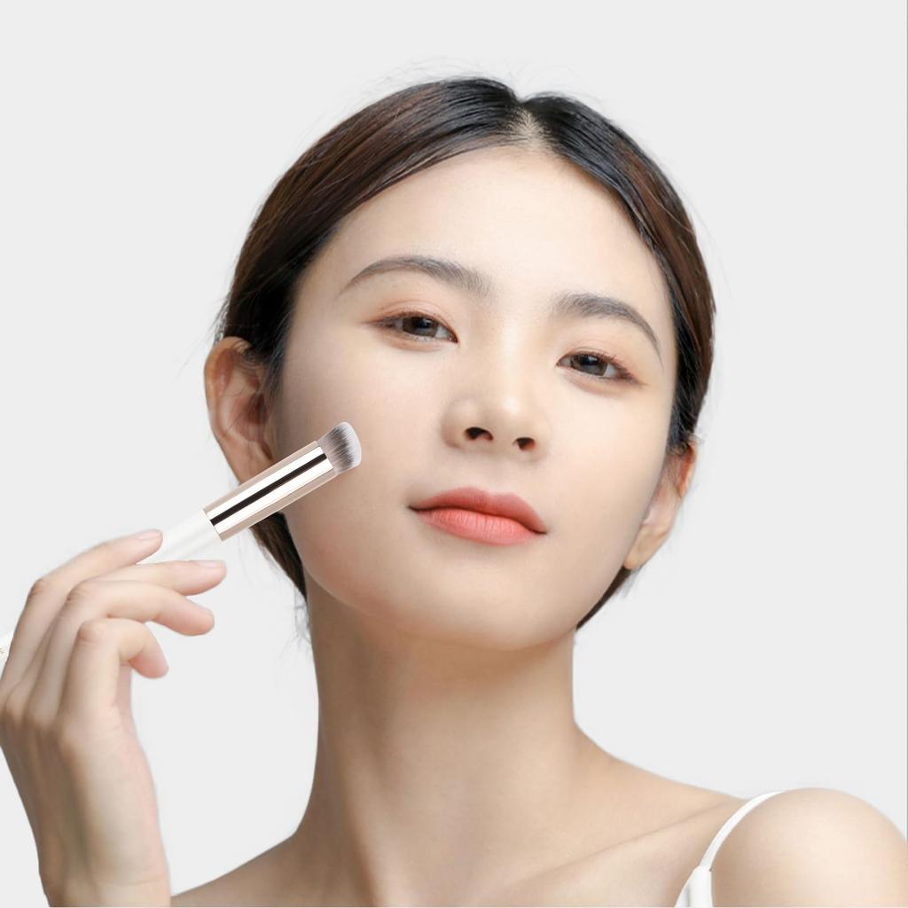 MSQ Concealer Brush Set Easy To Popular Makeup Brushes for Base Powder Liquid (2 Brushes) - Even, Non-Irritating, Use, Time-Saving, Beginner-Friendly,
