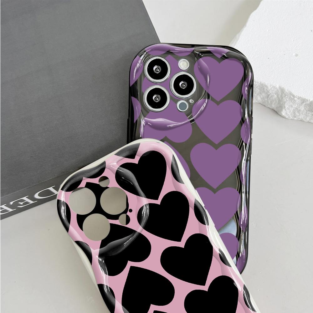 Roztomilý kreslený vzor s krémovou texturou Pouzdro s měkkým silikonovým zvlněným okrajem pro Samsung