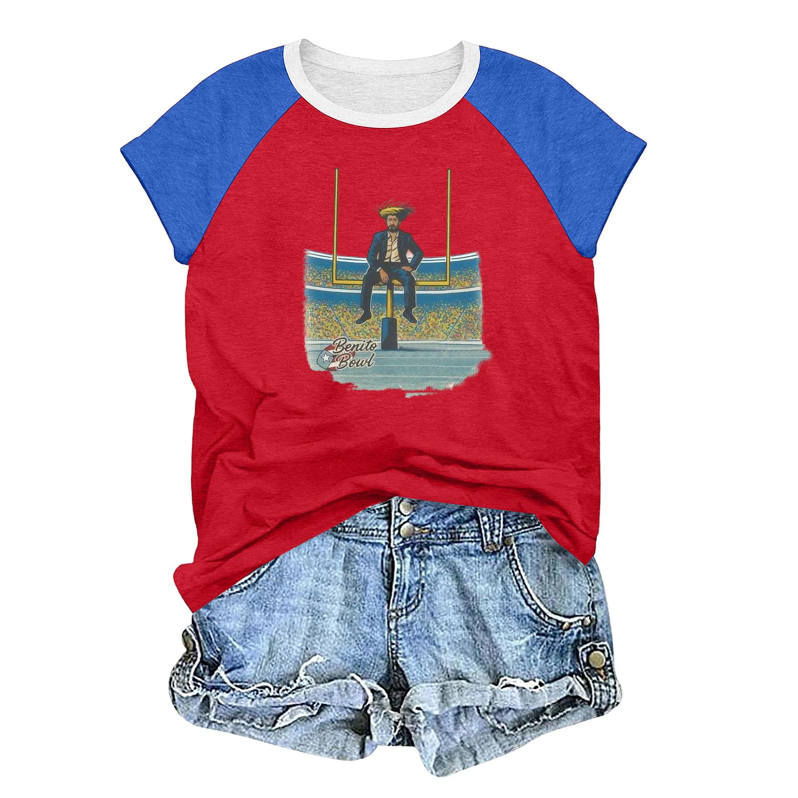 Unisex casual and fashionable short sleeved printed T-shirt top XL