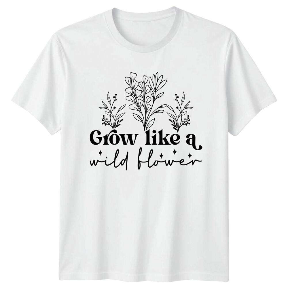 Grow Like A Wild Flower Nature Botanical TShirt S