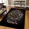 Viking Battle Axe Symbol Rug - Non-Slip Retro Mat for Living Room Entryway Dining Room Bathroom Kitchen, Nordic Home Decor