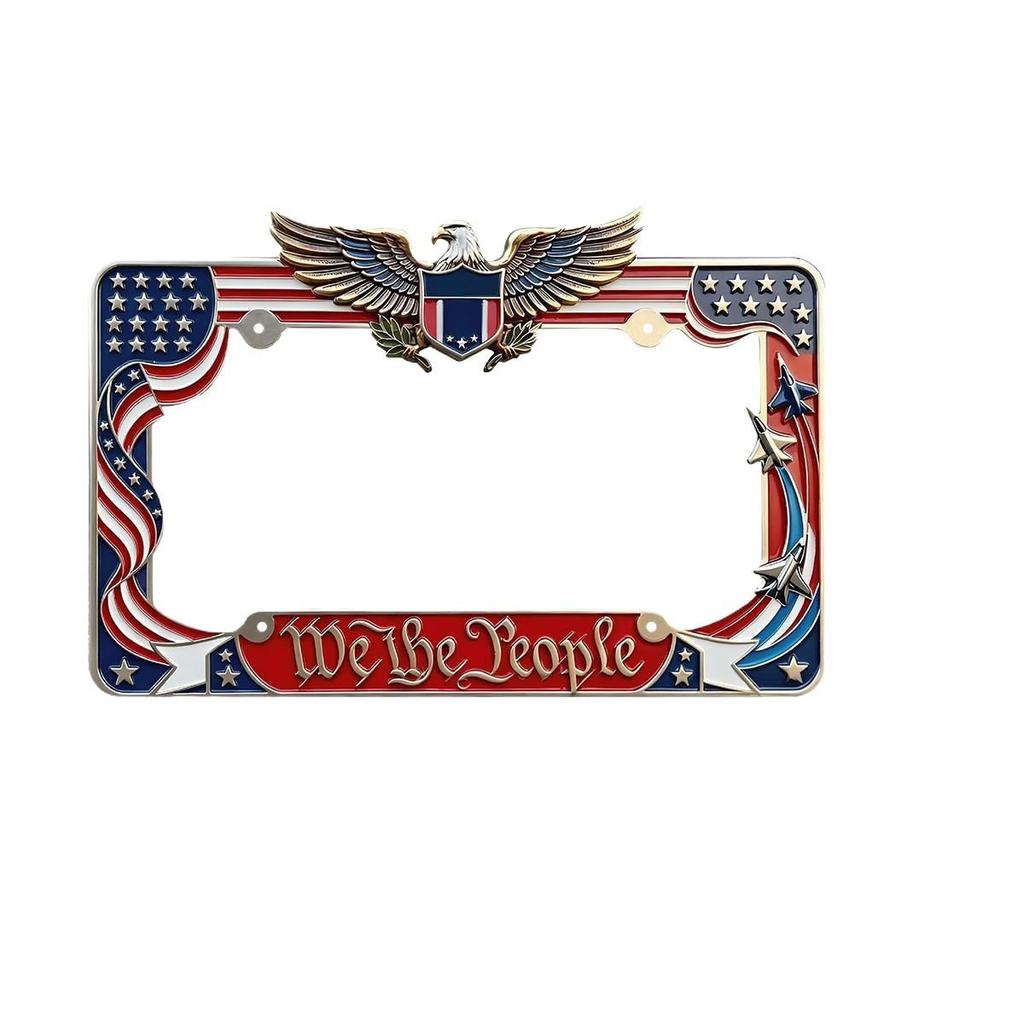 Veteran Memorial License Plate Iron Art Frame Ornament