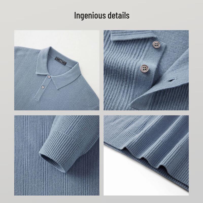 EMZ Men's Wool & Cashmere Blend Pullover Sweater