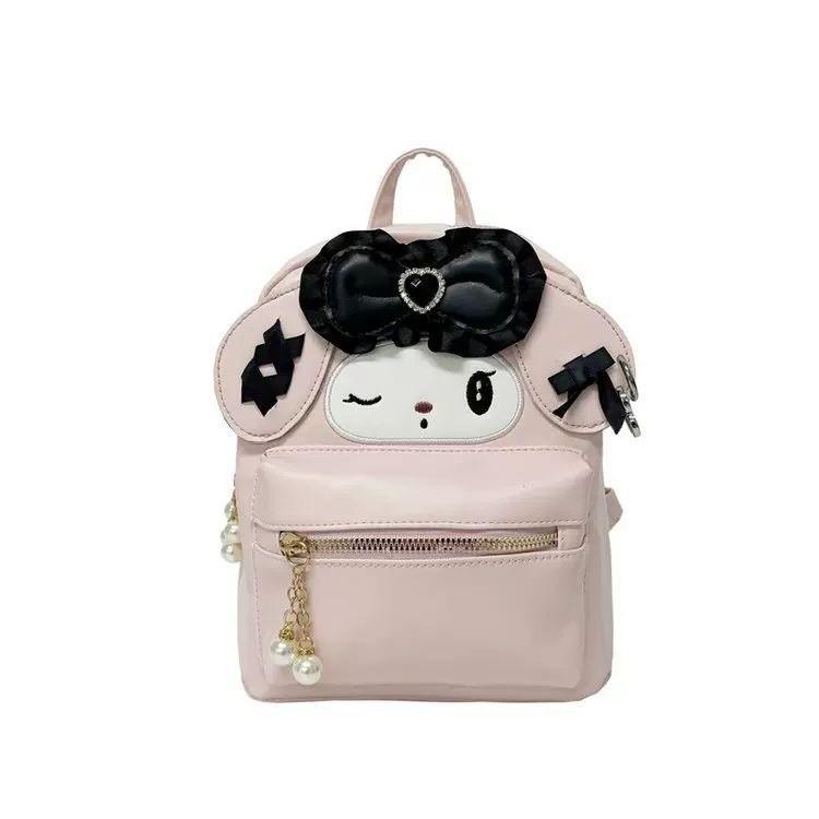 Zaino Cartoon in Ecopelle PU Sanrio Kuromi E My Melody Con Grande Capacità Per Scuola E Uso Quotidiano
