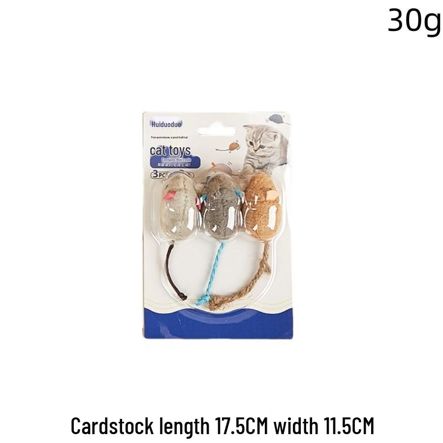 Cat Toy Set: Plush Feather Mouse Molar & Bite-Resistant