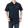 Sommer Herren Baumwollhemden Übergröße Werkzeug Kurzarm Poloshirt T-Shirt Business Casual Loose Atmungsaktiv Absorbieren Schweiß