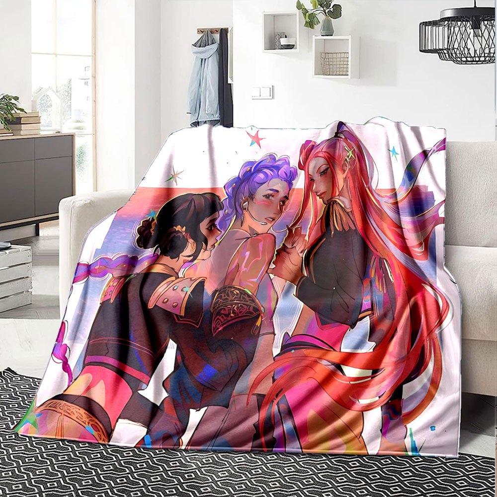 1ks hunter x (13) Měkká hřejivá deka na gauč pro domov, kancelář, cestování, celoroční útulné povlečení, dárek, útulný kancelářský doplněk B1