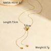 GEMCHIC Women's Adjustable Gold Heart Pendant Necklace Stainless Steel Y-Shape Chain Fashion Jewelry