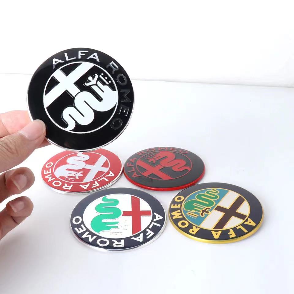 SYENG1 5 Color Alfa Romeo Car Grill Emblem Badge Car Front Grille Logo For Alfa Romeo Giulietta Mito Giulia Stelvio Brera 147 156 159