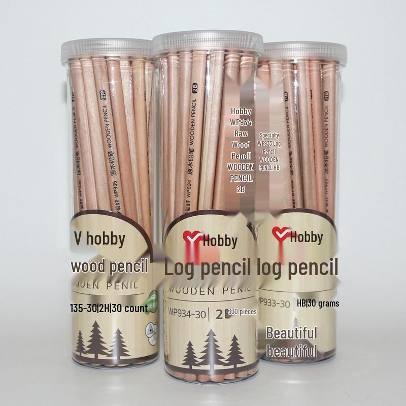 Hobby Triangular Pencils for Elementary Students, 30-Count Bucket, 2B & 2H for Sketching, Drawing & Painting HB