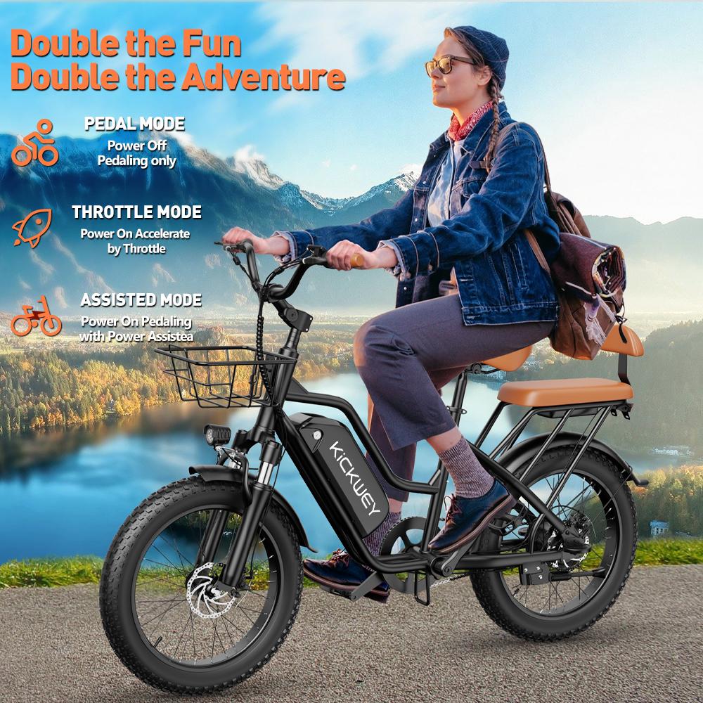 KICKWEY LD20 E-Bike 750W Motor 48V20AH Akku Doppelscheibenbremsen Federgabel Elektrisches Fahrrad 20-Zoll-Reifen Pendler Elektrofahrrad