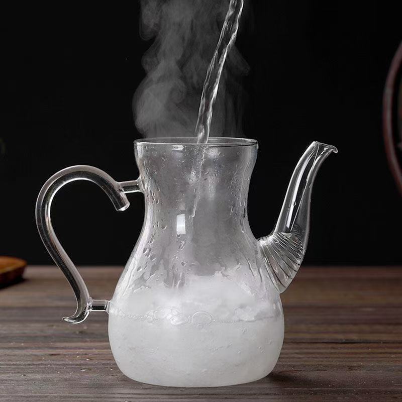 Glass brewed teapot High borosilicate high temperature resistant Arabian coffee pot Heatable large capacity transparent green tea warm wine pot