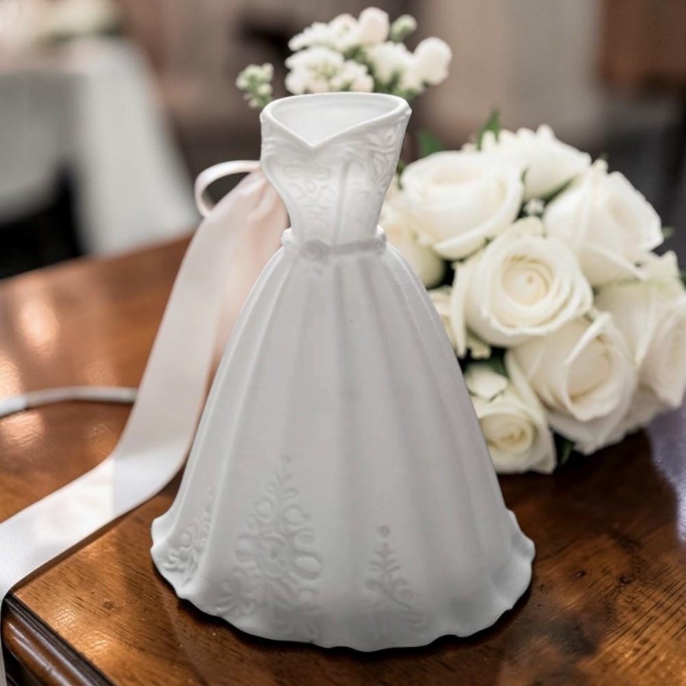 Gown-Shaped 3D Printed Flower Vases Twisted Design Decorative Vase  Office Tabletop Ornaments
