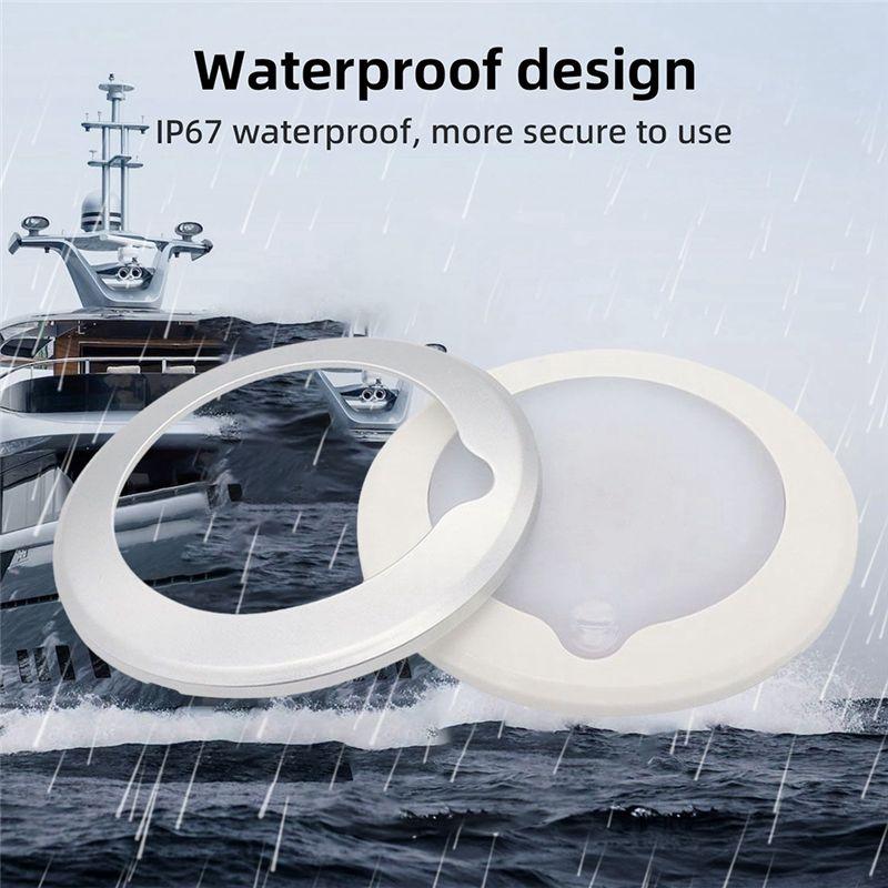 A20F-Boat Dimmable LED Ceiling Light With Touch Dimmer Switch Interior Down Lamp 9-30V Caravan Marine Interior Light