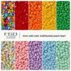 FGB 4mm Peach Heart Glass Rice Beads - Solid Color, Multifaceted DIY Beading Accessories