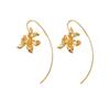 Light Luxury Three-Dimensional Iris Flower Earrings Women'S Simple Cold Wind Exquisite Elegant Ear Hook Cold Artistic Sense Creative Earrings