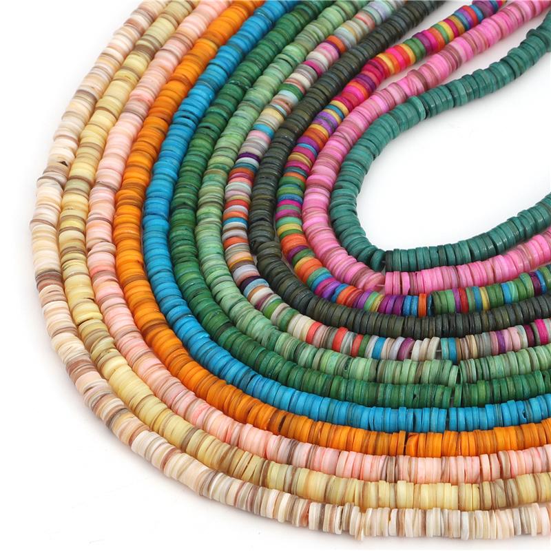 180-200 Stück Natürliche Muschel Scheibenperlen, Mesoporös für DIY Halskette Armband Ohrringe