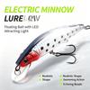 Esche da Pesca Simulate Elettriche Realistiche Vibranti con Luce LED Lampeggiante Ricaricabile USB Esca Luminosa da Lancio