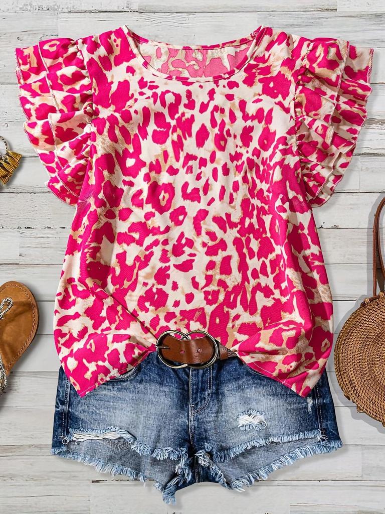 Available: 2026 Plus Size Women's 3D Printed Casual Summer Shirt, European & American Style.