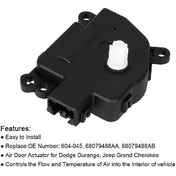 HVAC Blend Door Actuator Replaces 604-045 68079488AA 68079488AB for 2011 2012 2013 Dodge Durango & Jeeep Grand Cherokee