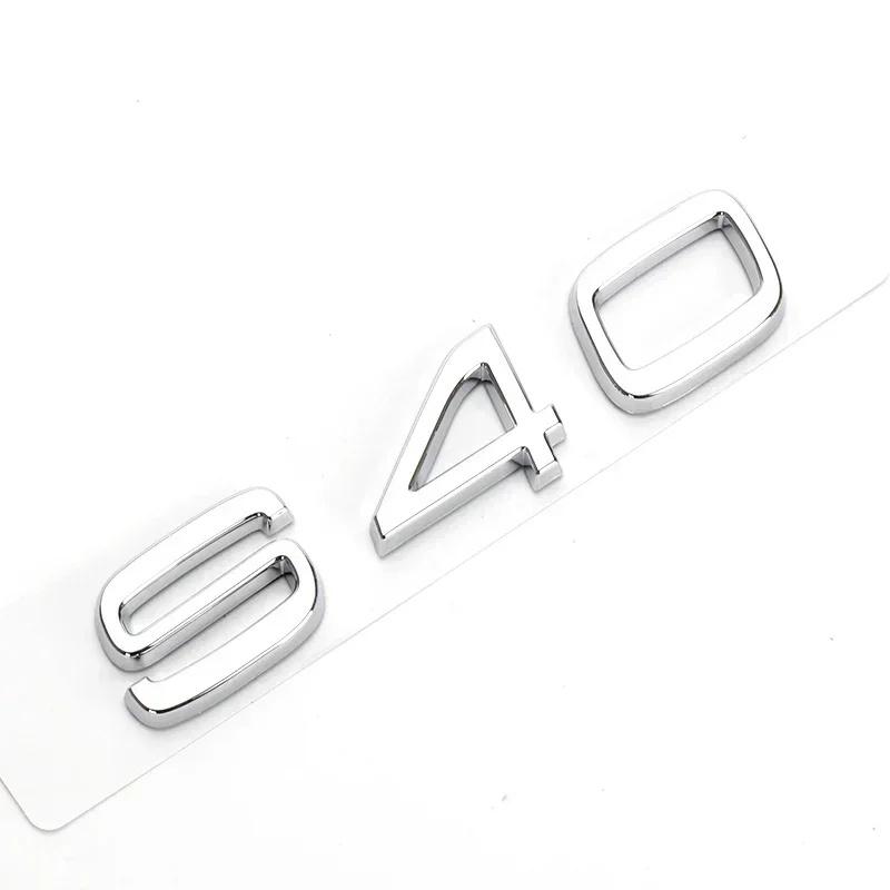 3D ABS Czarny Srebrny Naklejka z Emblematem Bagażnika Samochodowego dla Volvo S40 S60 S80 S90 S60L S90L Naklejka z Emblematem Tylnej Klapy Bagażnika Akcesoria Zewnętrzne