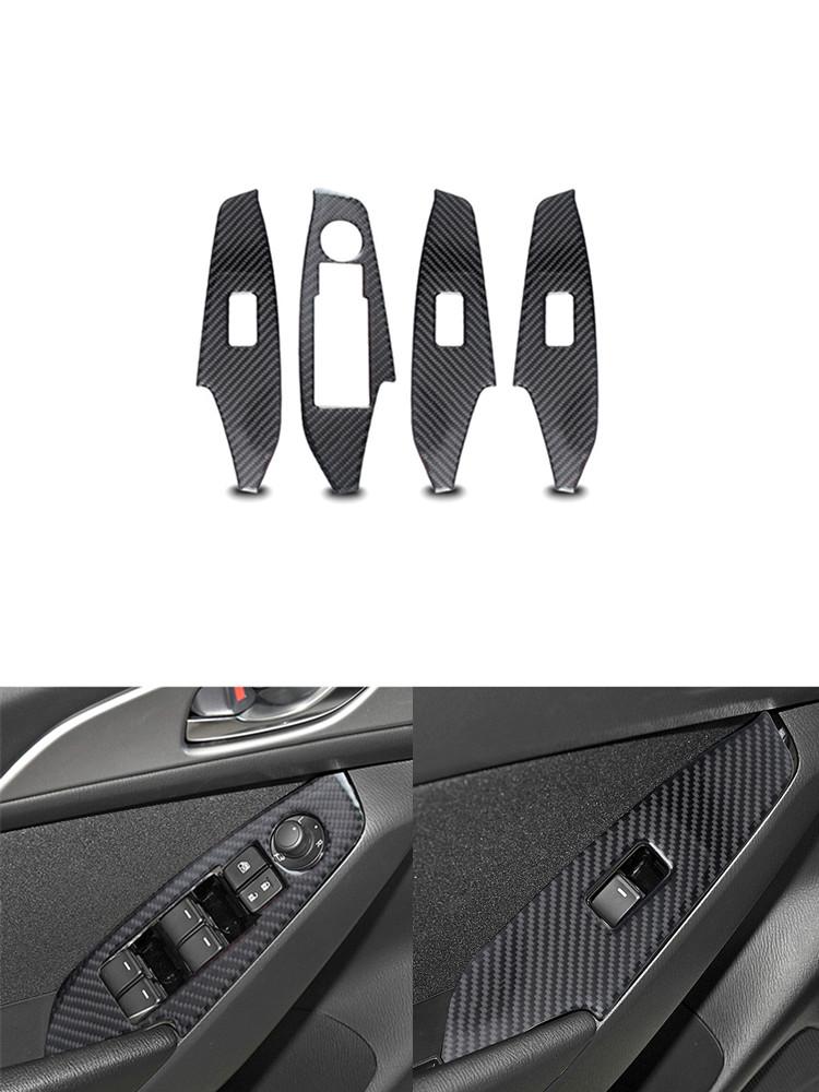 Car Interior Decoration Protection Carbon Fiber Sticker For Mazda 3 Axela 2017-2018 Styling Accessories