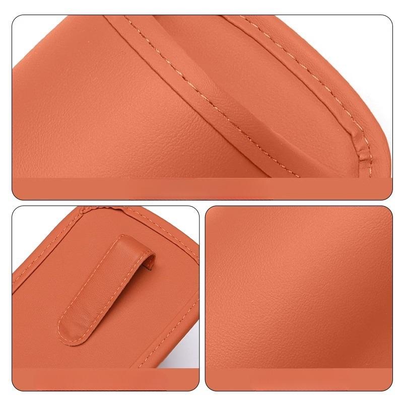 1pc New Car Seat Cup PU Holder Storage Box Side Trash Can Practical Storage Bucket Fixed Bracket